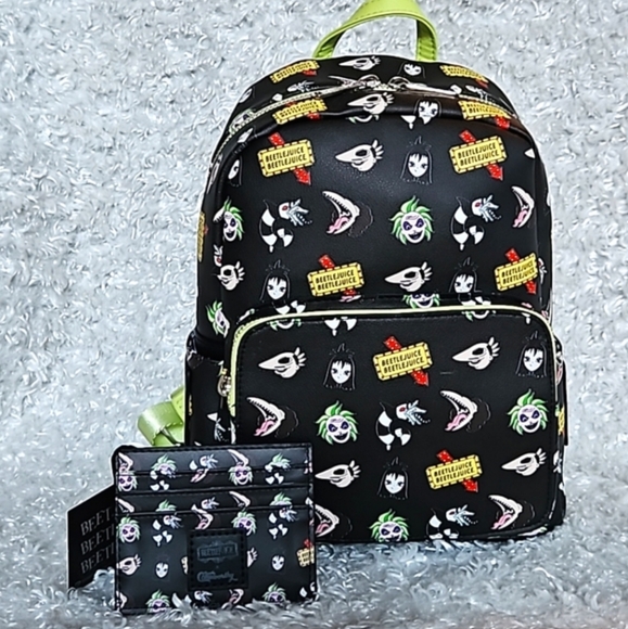 cakeworthy Handbags - BettleJuice mini backpack and cardholder set